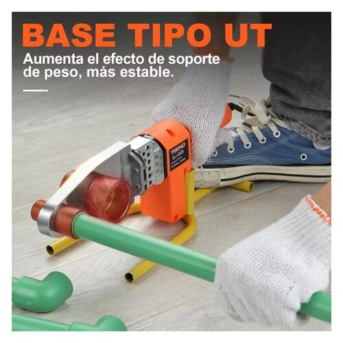 Kit De Termofusora Naranja Con 6 Dados (20 Mm A 63 Mm) Tijeras Gris