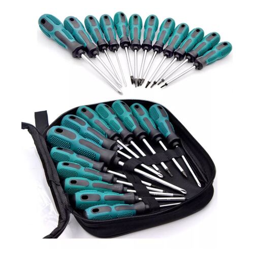 Kit Destornillador Conjunto De Herramientas 12 Piezas Negro/Azul