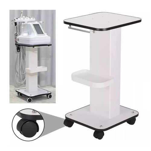 Mesa Carrito Auxiliar para Spa Estetica, Color Blanco 