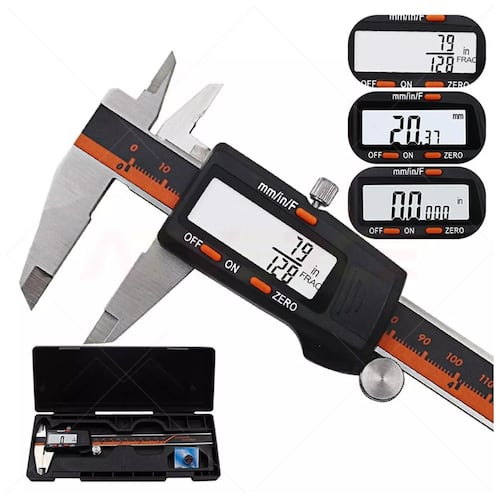 Calibrador Vernier Digital Lcd Pie Rey 15cm Acero Inoxidable