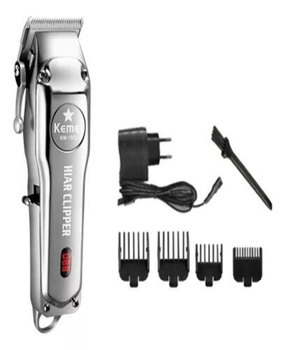 Cortadora de pelo Kemei KM-1996 plata 110V/240V.