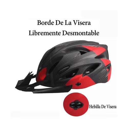 Casco De Bicicleta Con Led Luz Y Removibles Visera Solar