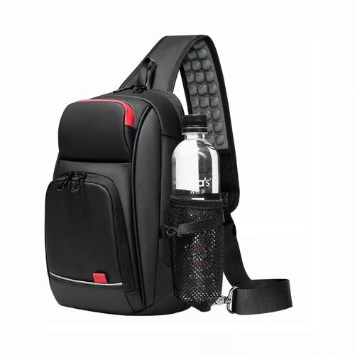 Pechera Mochila Cruzada Para Hombre Lujo Antirrobo Carga Usb