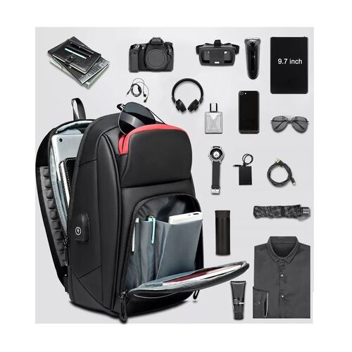 Pechera Mochila Cruzada Para Hombre Lujo Antirrobo Carga Usb