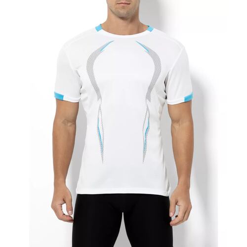 Playera 3 Piezas Deportiva Correr Manga Corta Gym Negro/Gris/Blanco