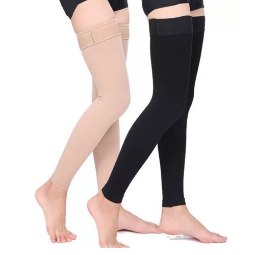 Kit 2 Pares De Medias Médicas De Compresión Para Muslos, 20-30 XL