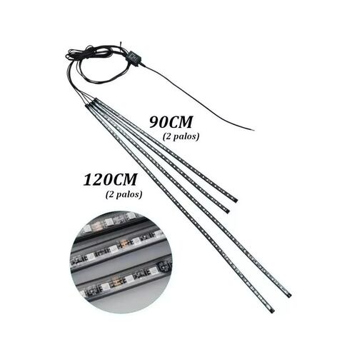 Tira De Luces Led Rgb Para Chasis De Auto Con Efecto Fluido