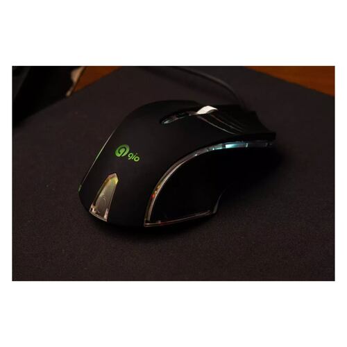 Mouse De Juego Gio Alámbrico Led G Series 3600dpi 6 Botones Negro