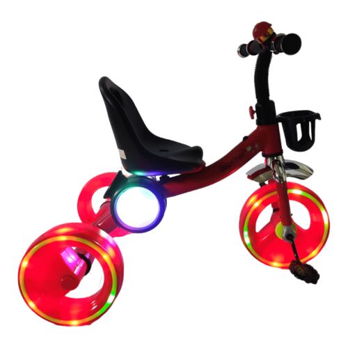 Triciclo para Niños Esfera Musical con Luz y Sonido hasta 25kg  - Rojo.