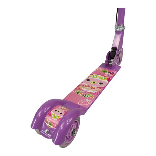 Patin del Diablo Scooter Tres Llantas con Luz y Freno de Mano  - Violeta.