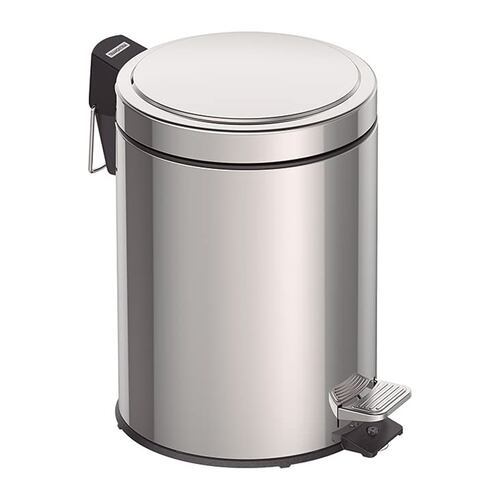 Cesto Tacho Basura Acero Inoxidable Pedal 5 Lts Tramontina