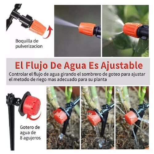 Kit 40m 158pzs Sistema De Riego Automático Por Goteo Ahorra Agua