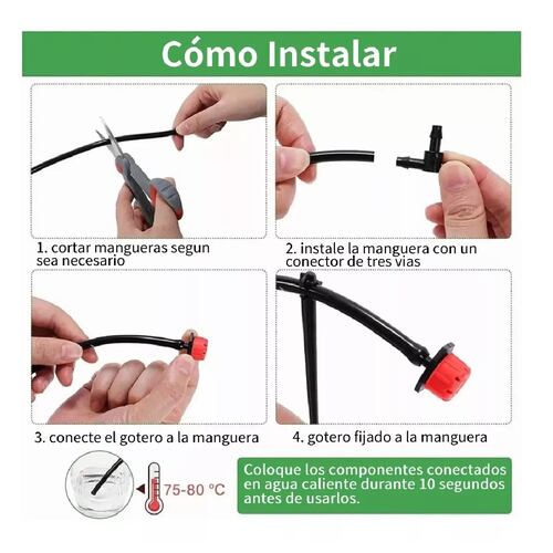 Kit 40m 158pzs Sistema De Riego Automático Por Goteo Ahorra Agua