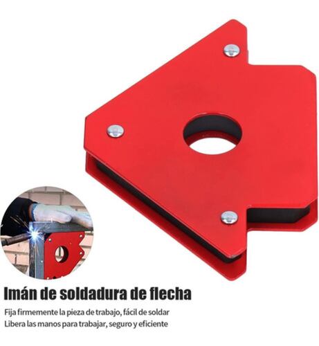 Imán Escuadra Para Soldar Magnética Herramientas 6 Pzs Rojo