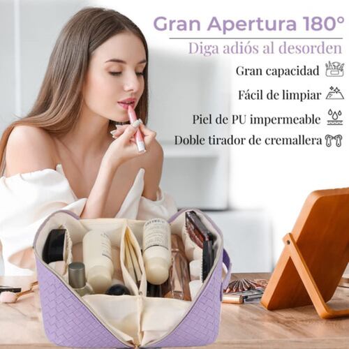 Cosmetiquera De Viaje, Bolsa De Neceser De Gran Capacidad morado