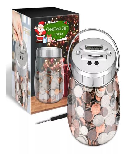 Alcancia Electronica Automatica Con Luces De Cadena Regalo.