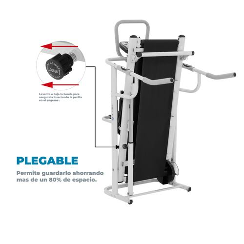 Altera Caminadora Mecánica Todo en 1 | Incluye Twister, Escaladora, y Barras para Lagartijas | Diseño Plegable
