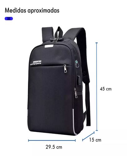 Mochila Antirrobo Puerto Usb Y Audífonos Impermeable