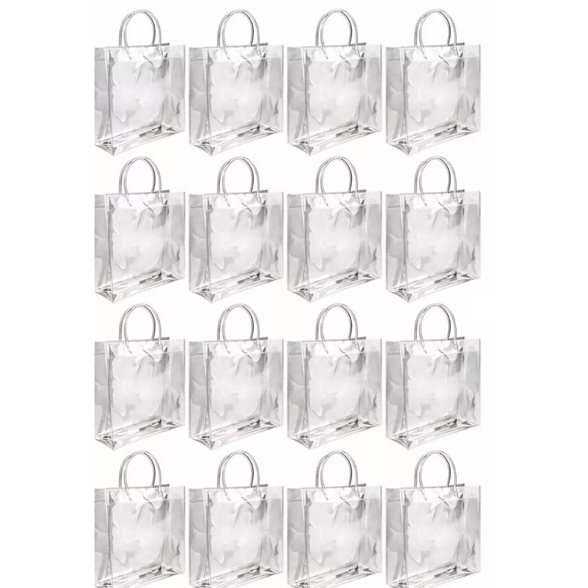 20 Bolsa Regalo Con Asa Transparentes Boda Bautizo Recuerdos