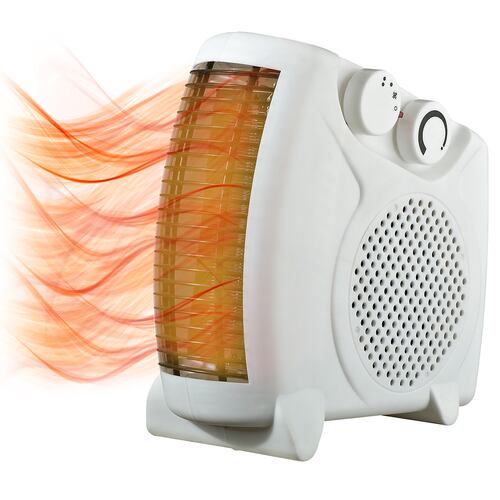 Calefactor Calentador eléctrico compacto 26cm de resistencia para recámara baño estudio hogar TURBO HEATER con termostato 750W / 1500W Beckon.