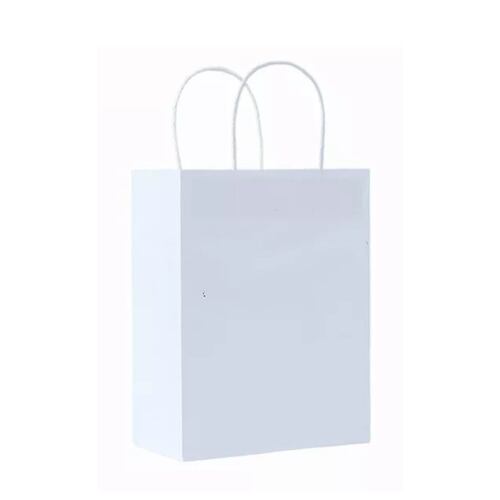 Bolsas de Regalo Papel Kraft Bolsas De Dulces Ecológicas 10 Pcs Blanco