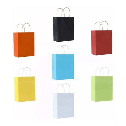 Bolsas de Regalo Papel Kraft Bolsas De Dulces Ecológicas 10 Pcs Blanco