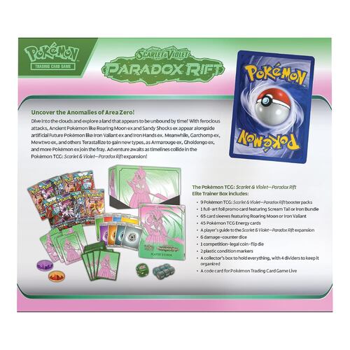 Pokemon TCG Scarlet & Violet: Paradox Rift - Elite Trainer Box Iron Valiant.