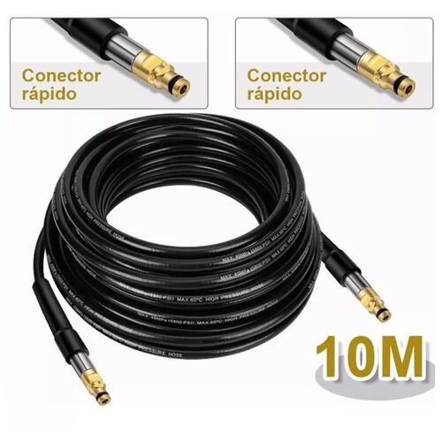 Manguera De Alta Presión 10 M Para Hidrolavadora NEGRO