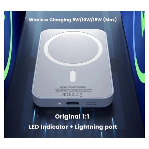 Batería Inalámbrica Magsafe 10000 Mah Para iPhone Portatil B lanco