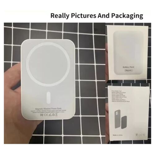 Batería Inalámbrica Magsafe 10000 Mah Para iPhone Portatil B lanco