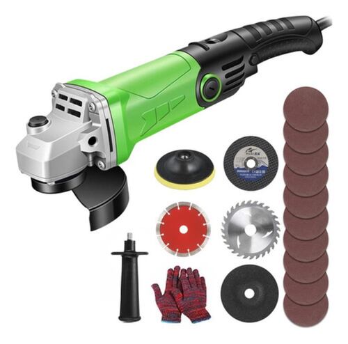 Esmeriladora Angular 2000w 110v Amoladora Angular Para Corte Verde