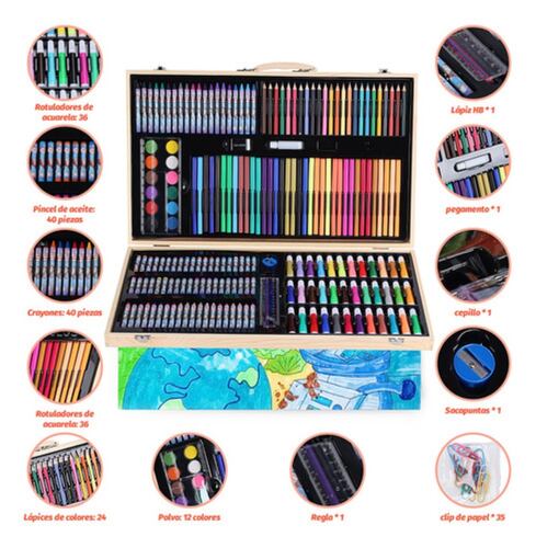 Colores Lápices Kit Dibujo 228 pcs, Set De Arte Profesional 