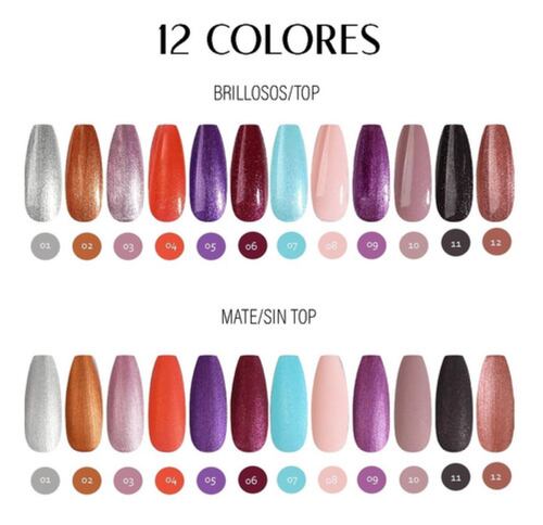 Gama De 12 Colores Gel Esmalte Semi Permanente Obp