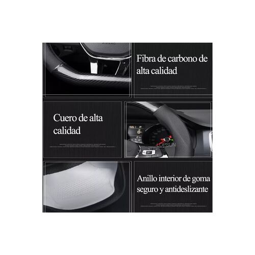 Funda Cubre Volante Antideslizante Fibra Carbono Forma De D