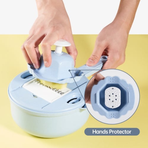 Rallador Cortador Rebanador Picador Manual De Verduras Fruta AZUL