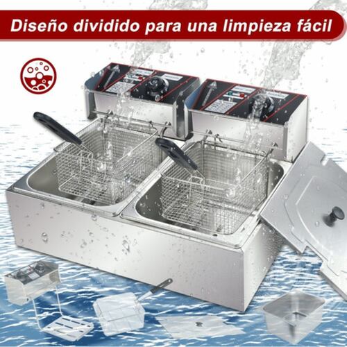 Freidora De Aceite Eléctrica Automática 12l Gran Capacidad PLAYTA