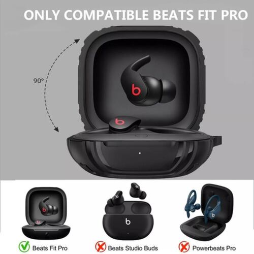 Funda Para Beats Fit Pro Para Audifonos Case Protector Negro