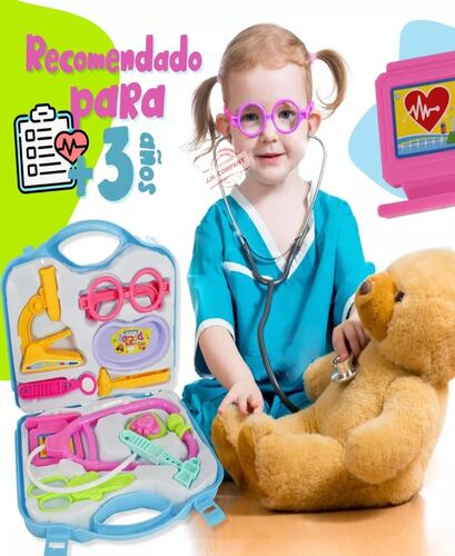 Kit Maletin Enfermera Juguete De Rol Medico Doctor Xf7769.