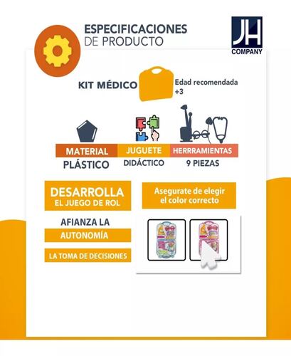 Kit Maletin Enfermera Juguete De Rol Medico Doctor Xf7769.