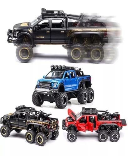 Ford Raptor F150 Tuning Edition Miniatura Metal Autos 1:28 Color Negro.