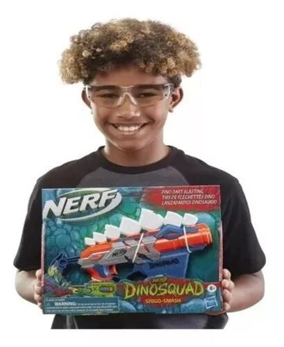 Lanzador Nerf Dinosquad Stego - Smash Con 5 Dardos +3.