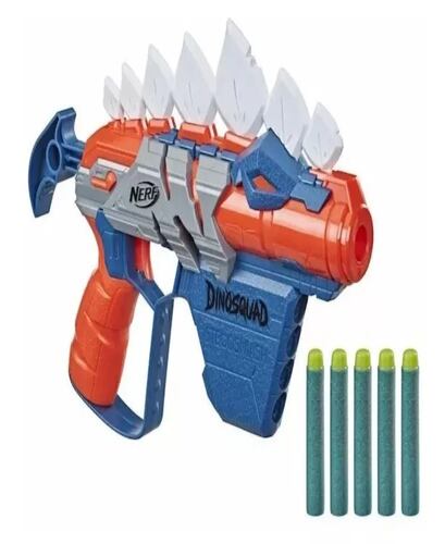 Lanzador Nerf Dinosquad Stego - Smash Con 5 Dardos +3.