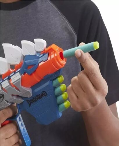 Lanzador Nerf Dinosquad Stego - Smash Con 5 Dardos +3.