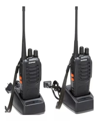 Pack 2 Radios Transmisor Walkie Talkie Baofeng 888s Color Negro Bandas De Frecuencia 400-470 Mhz.