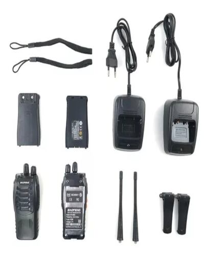 Pack 2 Radios Transmisor Walkie Talkie Baofeng 888s Color Negro Bandas De Frecuencia 400-470 Mhz.
