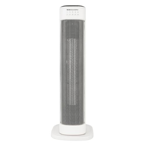 Calefactor Calentador eléctrico cerámico PTC de torre bc-1x MAX HEATER ultra silencioso oscilación termostato temporizador altura de 60cm para hogar recámara sala estudio baño 750W / 1500W Beckon.