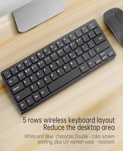 Kit Teclado Y Mouse Inalambrico Tecla Sensible, Tacto Suave.