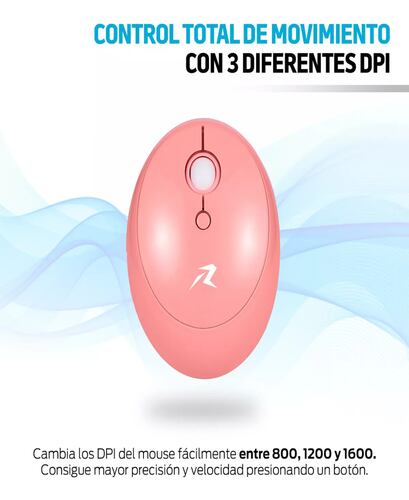 Kit Teclado Y Mouse Inalambrico Retro Vintage Usb Redlemon Color del teclado Rosa.