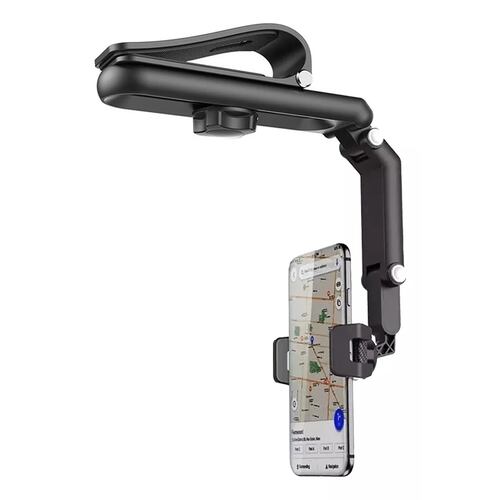 Base Soporte Porta Celular 360 Carro Brazo Ajustable Gris