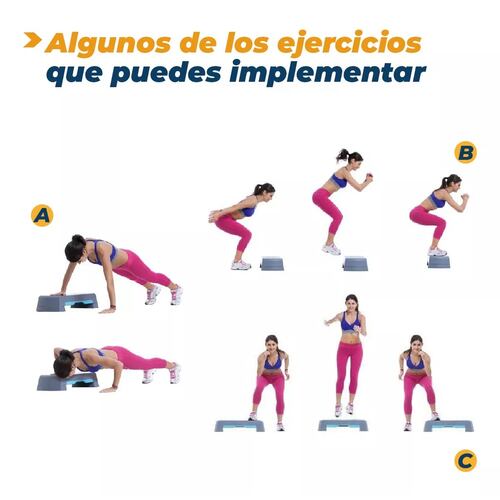 Step Blanco Aerobics Ejercicio Fitness Crossfit Ajustable